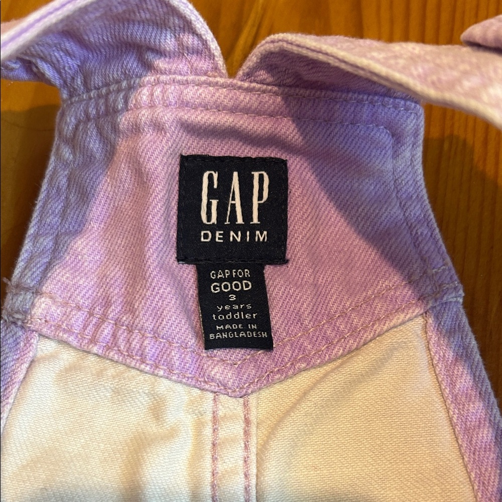 GAP Kids Lavender Tie-Dye Overalls - Picture 3 of 4